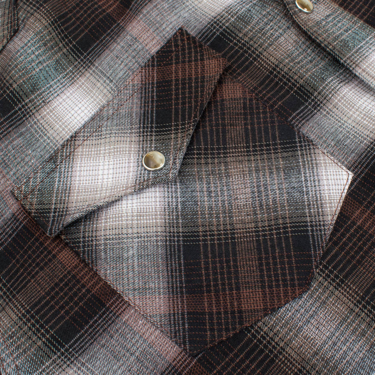 Men's Western Long Sleeve Flannel Shirts With Snap Buttons: 309 / XXL