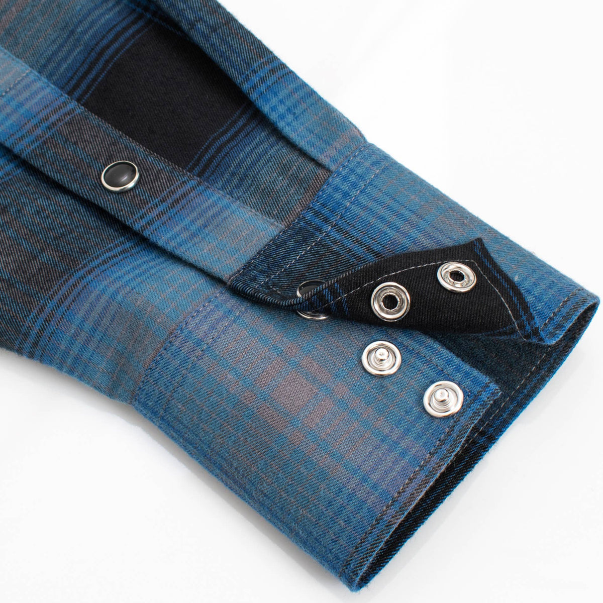 Men's Western Long Sleeve Flannel Shirts With Snap Buttons: 309 / L