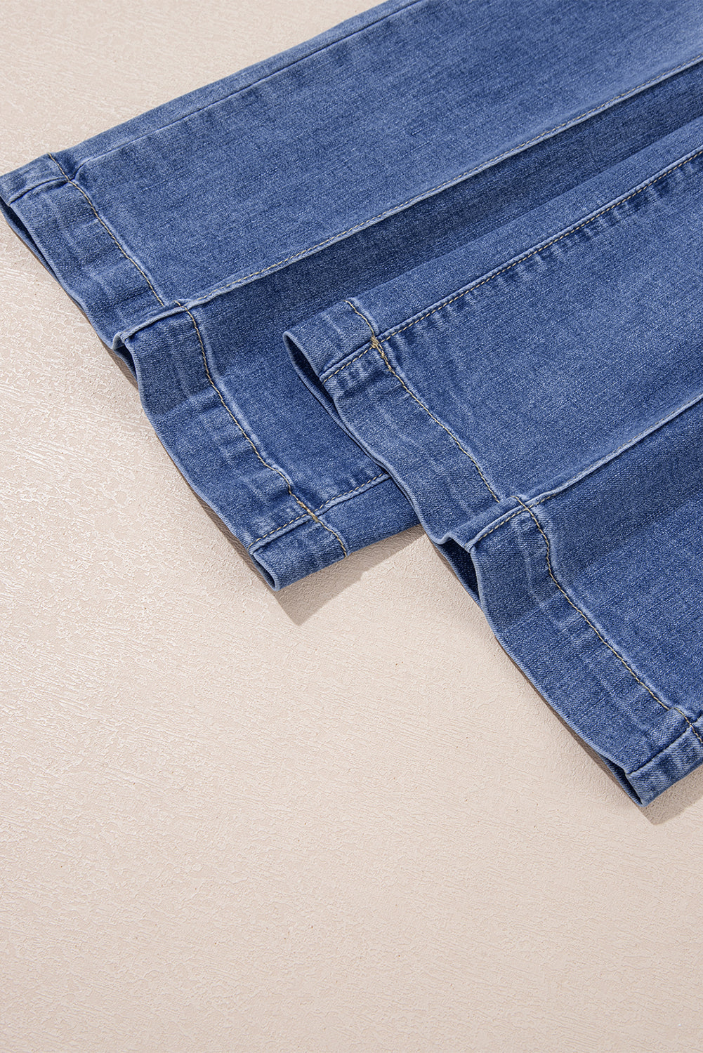 Beau Blue Tailored Center Seam Detail High Rise Jeans