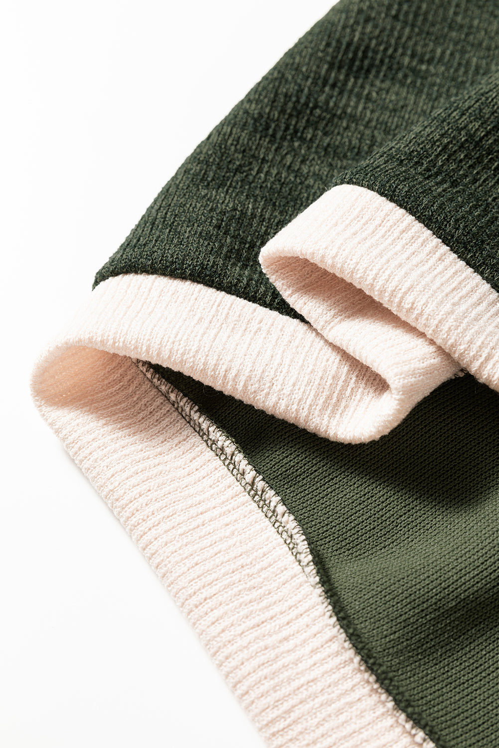 Contrast Color Trim Knit Drop Shoulder Loose Top