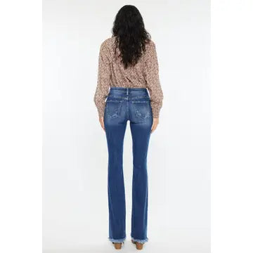 Low rise baby bootcut jeans
