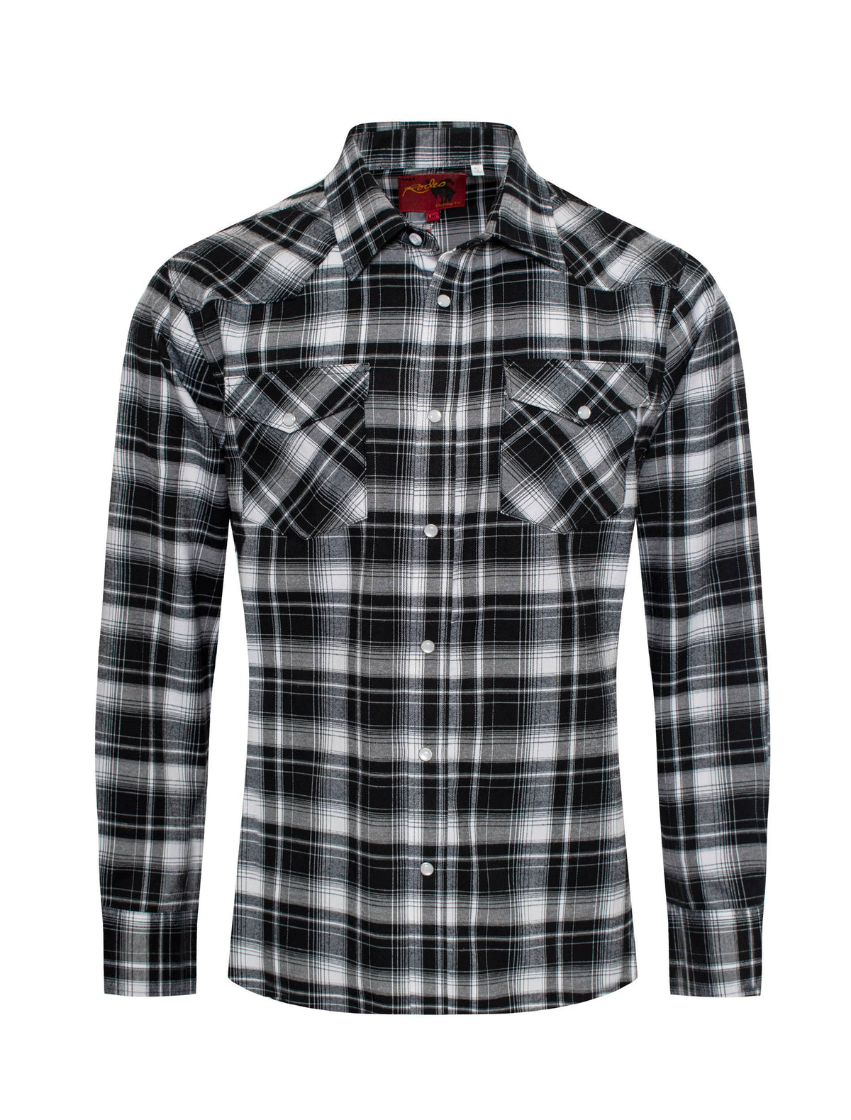 Men's Western Long Sleeve Flannel Shirts With Snap Buttons: 309 / XXL
