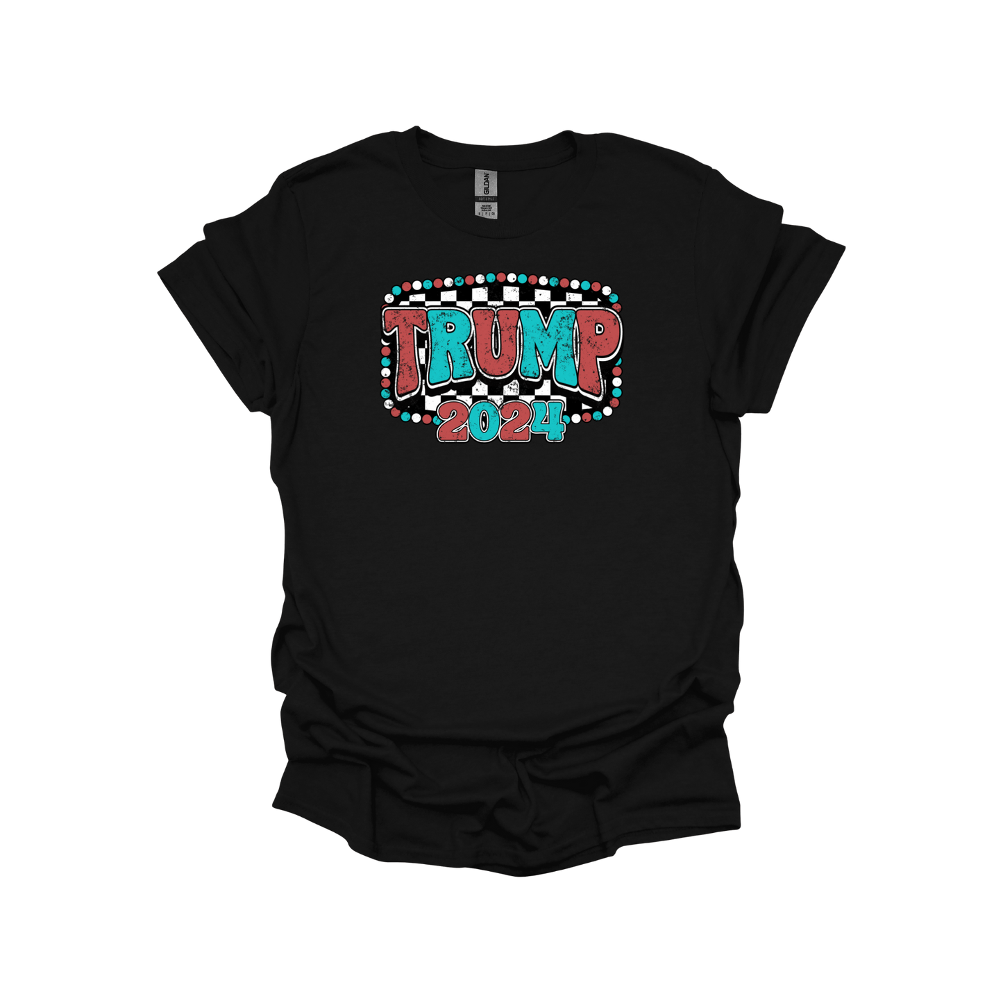 Turquoise & red Trump 2024 T-shirt